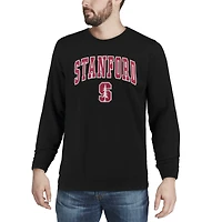 Colosseum Black Stanford Cardinal Arch & Logo Crew Neck Sweat-shirt pour homme