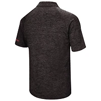 Men's Colosseum Black Stanford Cardinal Down Swing Polo