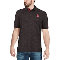 Men's Colosseum Black Stanford Cardinal Down Swing Polo