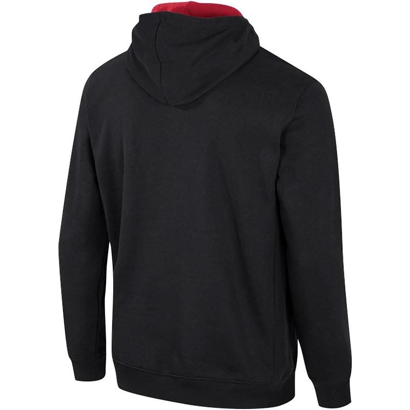 Sweat à capuche demi-zip Colosseum noir Stanford Cardinal pour hommes