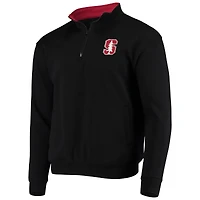 Veste Colosseum Black Stanford Cardinal Tortugas Logo Quarter-Zip pour homme
