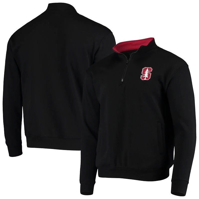Veste Colosseum Black Stanford Cardinal Tortugas Logo Quarter-Zip pour homme