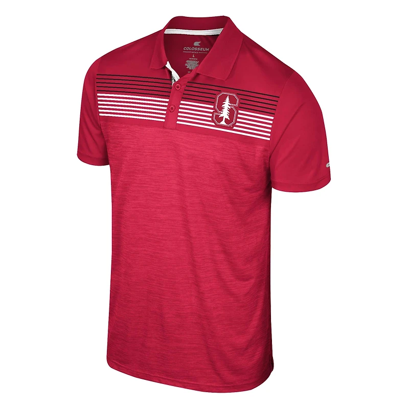 Men's Colosseum Cardinal Stanford Langmore Polo