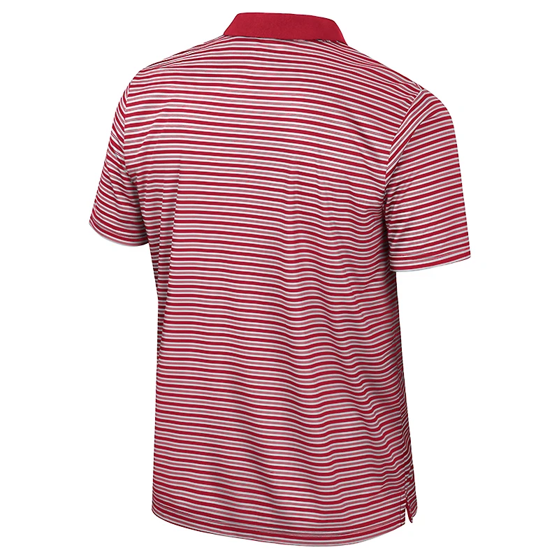 Men's Colosseum Cardinal Stanford Striped Polo