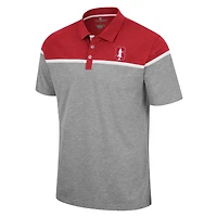 Polo Stanford Cardinal Chamberlain gris chiné Colosseum pour homme