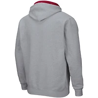 Sweat à capuche entièrement zippé Colosseum gris chiné Stanford Cardinal Arch & Logo 3.0 pour homme