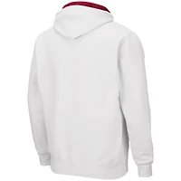 Men's Colosseum White Stanford Cardinal Arch & Logo 3.0 Full-Zip Hoodie