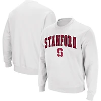 Colosseum White Stanford Cardinal Arch & Logo Sweat-shirt ras du cou pour homme