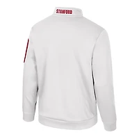 Veste polaire à fermeture éclair quart de tour Stanford Cardinal Mainframe pour homme Colosseum White