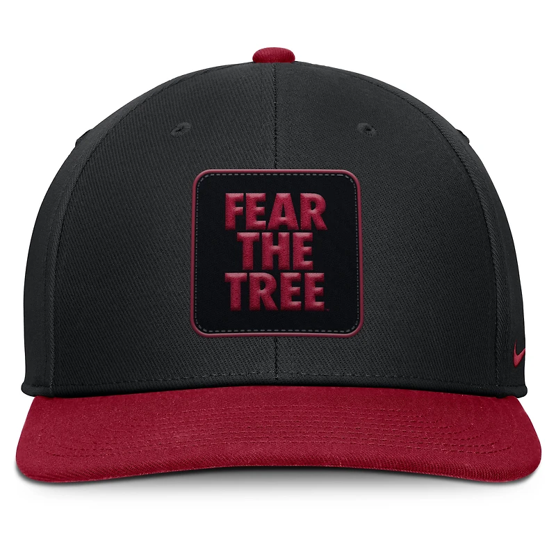 Casquette Nike Stanford Cardinal 2025 Sideline Campus Pro Local Snapback pour homme Noir/Cardinal
