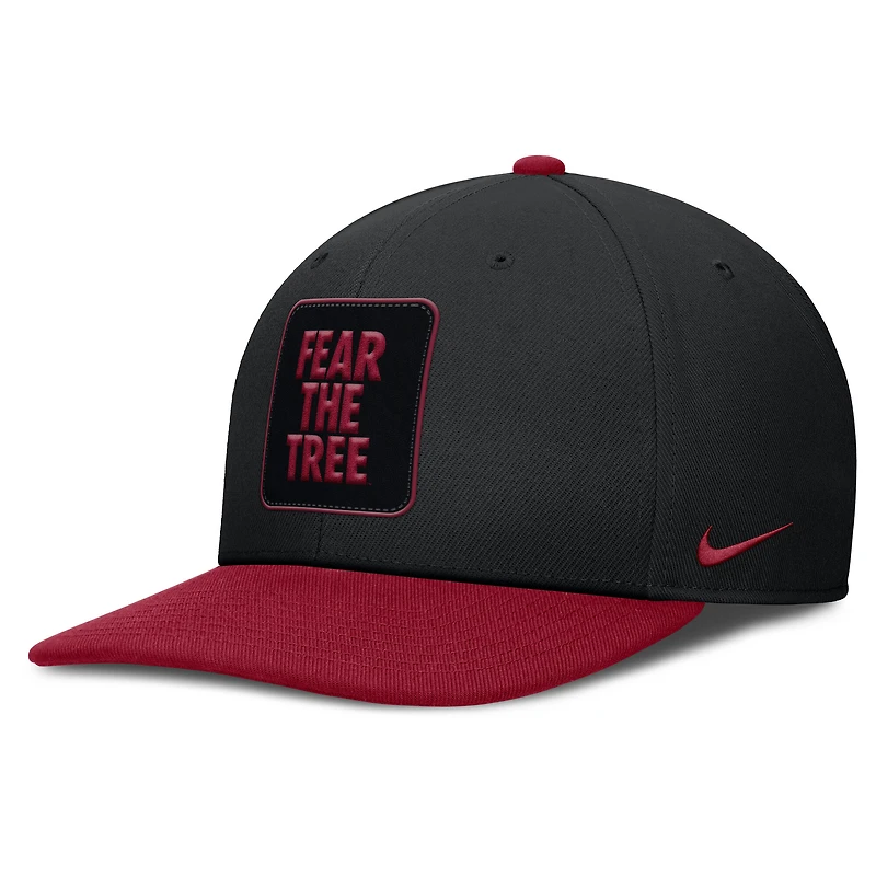 Casquette Nike Stanford Cardinal 2025 Sideline Campus Pro Local Snapback pour homme Noir/Cardinal