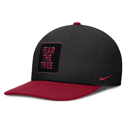 Casquette Nike Stanford Cardinal 2025 Sideline Campus Pro Local Snapback pour homme Noir/Cardinal