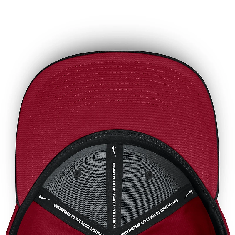 Men's Nike Black/Cardinal Stanford Cardinal 2025 Sideline Rise Local Performance Flex Hat