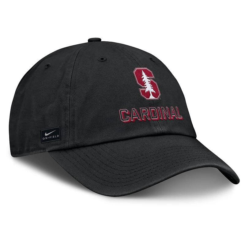 Casquette ajustable Nike Stanford Cardinal 2025 On-Field Club pour homme, noire