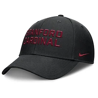 Men's Nike Black Stanford Cardinal 2025 Sideline Rise Practice Adjustable Hat