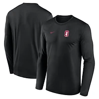 Men's Nike Black Stanford Cardinal 2026 Sideline Small Logo Legend Dri-FIT Long Sleeve T-Shirt