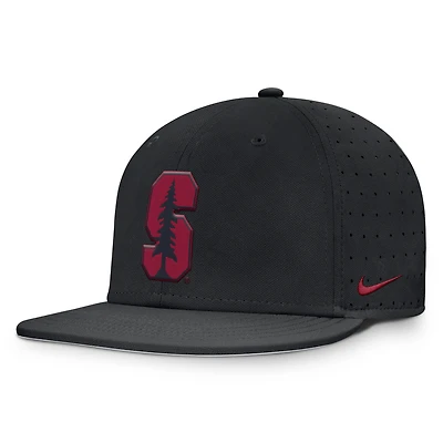 Casquette ajustée Nike Stanford Cardinal Dugout True Dri-FIT noire pour homme
