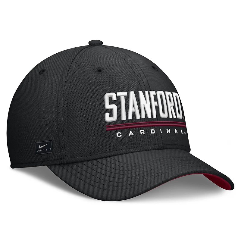 Men's Nike Black Stanford Cardinal Game Day Rise Swooshflex Hat