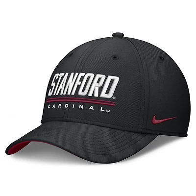 Casquette Nike Swooshflex noire Stanford Cardinal Game Day Rise pour homme