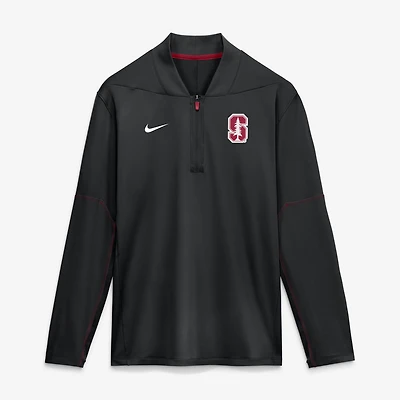 Men's Nike Black Stanford Cardinal Sideline Dri-FIT Long Sleeve Half-Zip Pullover