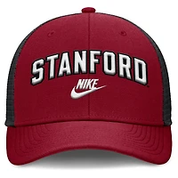 Casquette ajustable Nike Cardinal/Noir Stanford Cardinal Legacy Arch Rise Performance Trucker pour homme