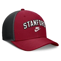 Casquette ajustable Nike Cardinal/Noir Stanford Cardinal Legacy Arch Rise Performance Trucker pour homme