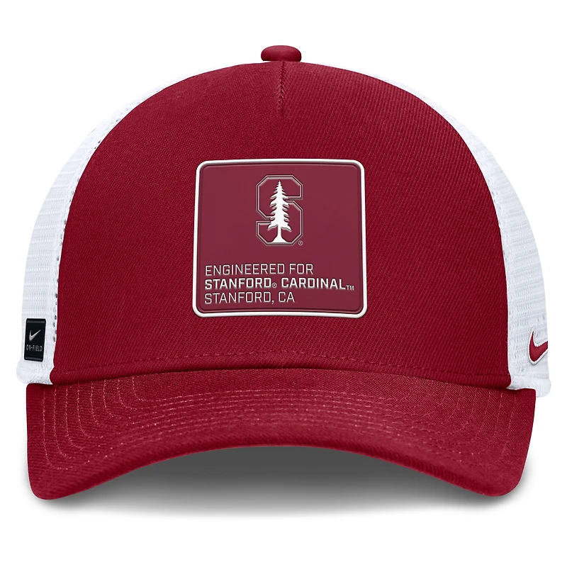 Casquette ajustable Nike Stanford Cardinal 2025 On-Field Rise Engineered Trucker pour homme
