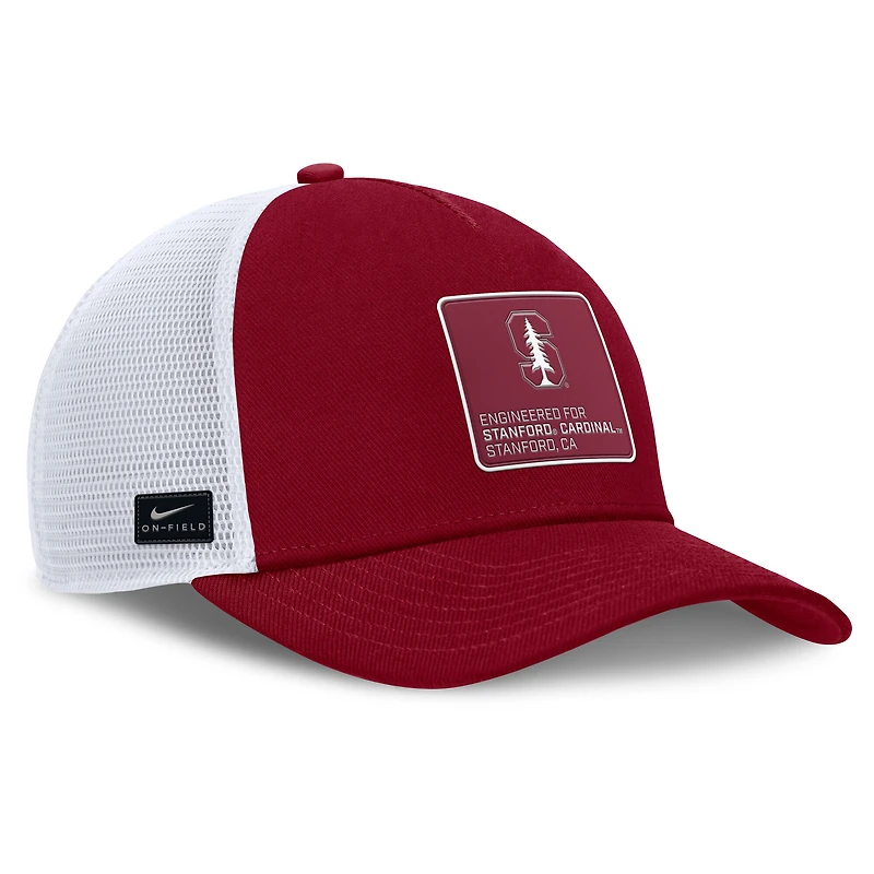 Casquette ajustable Nike Stanford Cardinal 2025 On-Field Rise Engineered Trucker pour homme