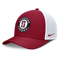 Casquette ajustable Nike Stanford Cardinal Rise Primetime Performance Trucker pour homme