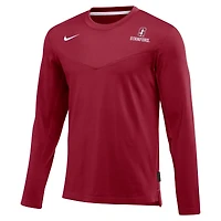 T-shirt à manches longues Nike Cardinal Stanford 2022 Game Day Sideline Performance pour homme