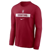 T-shirt à manches longues Nike Cardinal Stanford 2024 Sideline Legend Performance pour homme