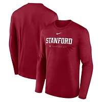 Men's Nike Cardinal Stanford 2025 Courtside Basketball Shootaround Legend Dri-FIT Long Sleeve T-Shirt