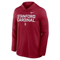 T-shirt à capuche manches longues Nike Cardinal Stanford 2025 Sideline Dri-FIT pour homme