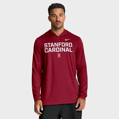 T-shirt à capuche manches longues Nike Cardinal Stanford 2025 Sideline Dri-FIT pour homme