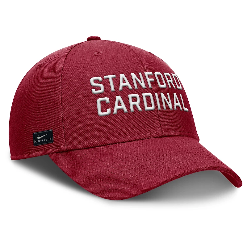 Men's Nike Cardinal Stanford Cardinal 2025 Sideline Rise Practice Adjustable Hat