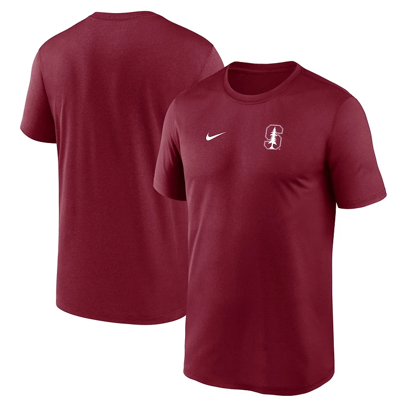 T-shirt Nike Dri-FIT Stanford Cardinal 2025 Sideline pour homme avec petit logo Legend