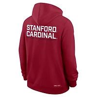 Sweat à capuche entièrement zippé Nike Cardinal Stanford 2025 Sideline Standard Issue Dri-FIT pour homme