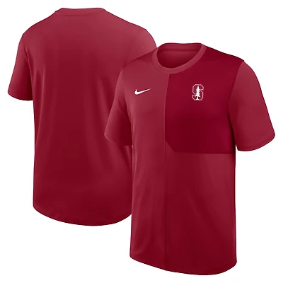 Men's Nike Cardinal Stanford 2025 Sideline UV Dri-FIT Coach Shirt