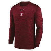 Men's Nike Cardinal Stanford 2025 Sideline Velocity Dri-FIT Long Sleeve T-Shirt