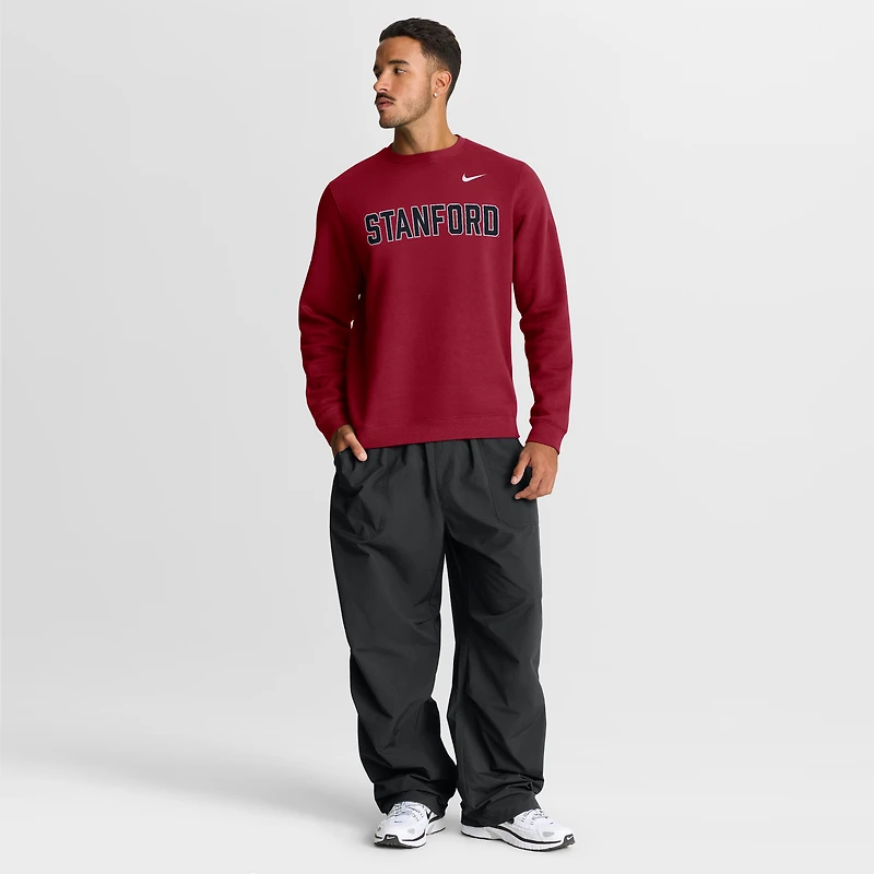 Men's Nike Cardinal Stanford 2026 Sideline Club Sweatshirt