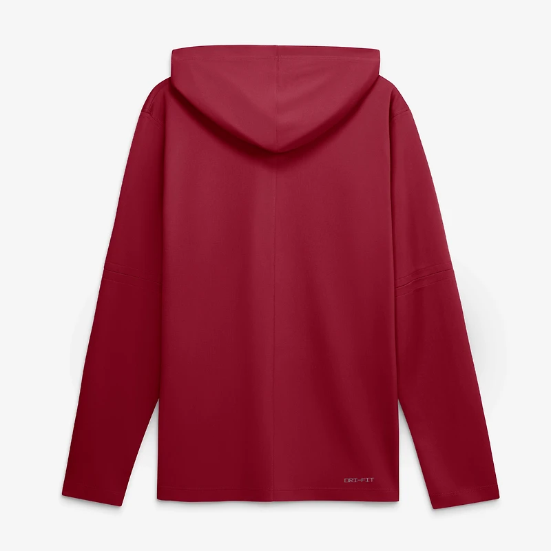 Haut à capuche léger manches longues Nike Stanford Cardinal 2026 Sideline pour homme