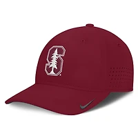 Men's Nike Cardinal Stanford 2026 Sideline Practice AeroBill Swooshflex Dri-FIT Hat