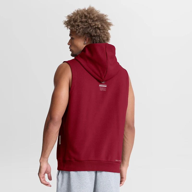 Men's Nike  Cardinal Stanford 2026 Sideline Sleeveless Dri-FIT Hoodie