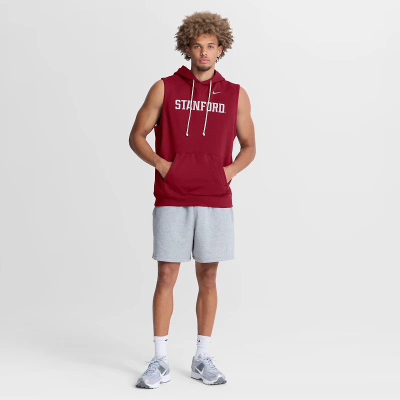 Sweat à capuche sans manches Nike Cardinal Stanford 2026 Sideline pour homme
