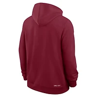 Sweat à capuche zippé Nike Cardinal Stanford 2026 Sideline Standard Issue Dri-FIT pour homme
