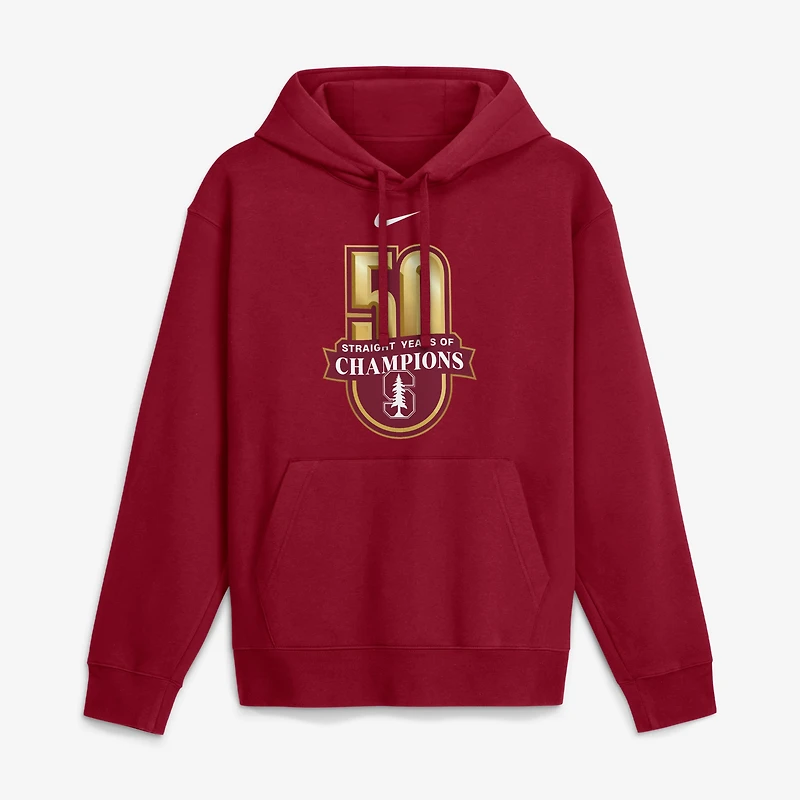 Men's Nike Cardinal Stanford 50 Straight Years of Champions Club Hoodie