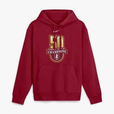 Men's Nike Cardinal Stanford 50 Straight Years of Champions Club Hoodie
