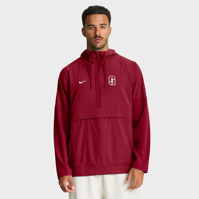 Men's Nike Cardinal Stanford Anorak Half-Zip Hoodie Jacket