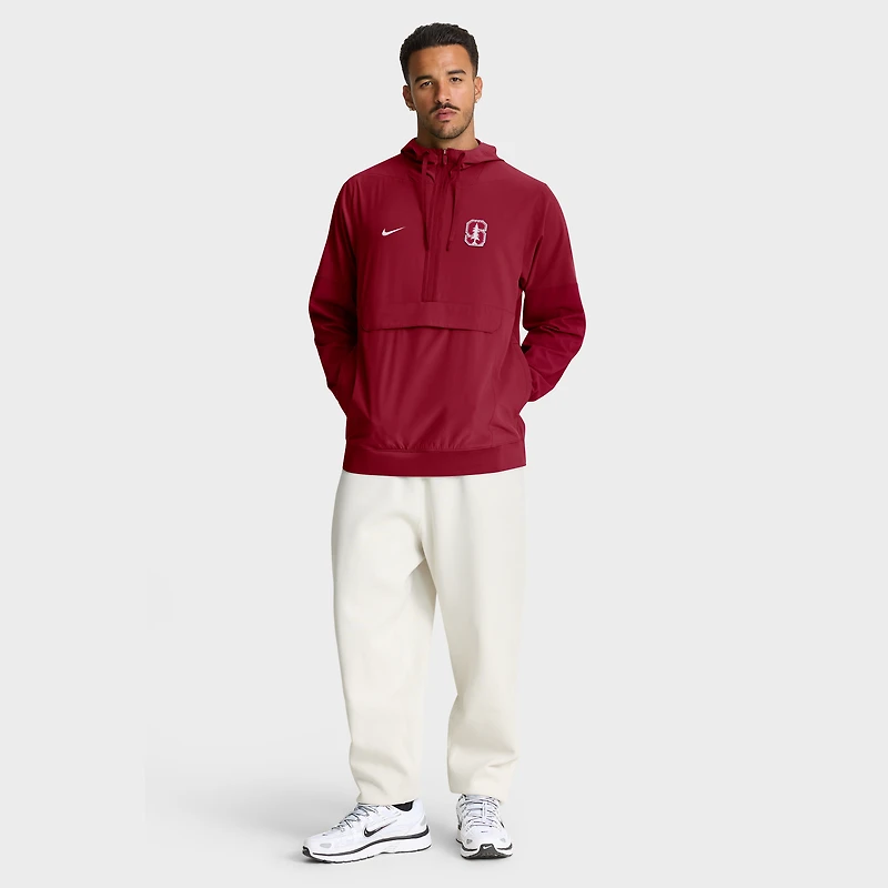 Men's Nike Cardinal Stanford Anorak Half-Zip Hoodie Jacket