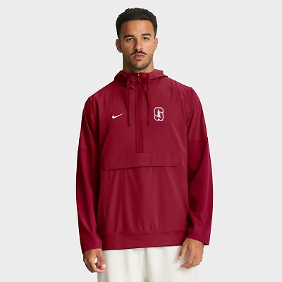 Men's Nike Cardinal Stanford Anorak Half-Zip Hoodie Jacket